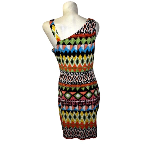 Calvin Klein Women's Size 10 Colorful Print Sleeveless Drape Neck Sheath Dress - Picture 5 of 6